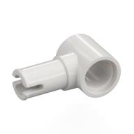 Technic Pin Connector Hub with 1 Pin with Friction Ridges Lengthwise [Centered Friction Ridge] (White)
