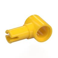 Technic Pin Connector Hub with 1 Pin with Friction Ridges Lengthwise [Centered Friction Ridge] (Yellow)