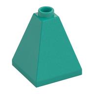 Brick Sloped 75° 2 x 2 x 2 Quadruple Convex (Dark Turquoise)