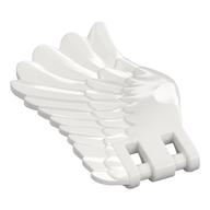 Creature Body Part, Wing 4 x 7 Left with Feathers and Handles for Clips (White)