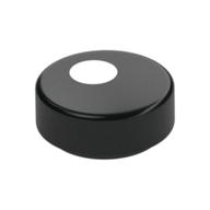 Tile Round 1 x 1 with White Dot/Circle/Eye Print (Black)