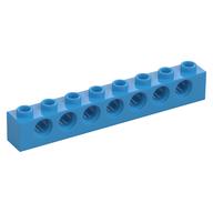 Technic Brick 1 x 8 [7 Pin Holes] (Dark Azure)