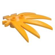 Plant, Leaves 6 x 5 Swordleaf with Clip [Thick Open O Clip] (Bright Light Orange)