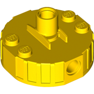 Brick Special Round 4 x 4 x 2 with Magnet (Yellow)