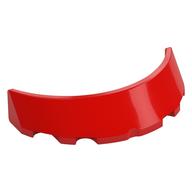 Windscreen 3 x 6 x 1 Curved with Rectangular Stud Holder in Bottom (Red)