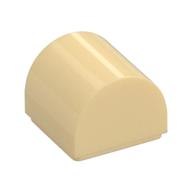 Brick Curved 1 x 1 x 2/3 Double Curved Top, No Studs (Tan)