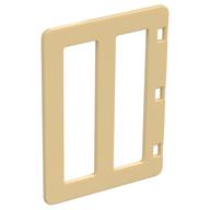 Duplo Door with Two Long Window Panes (Tan)