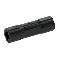Technic Driving Ring Connector Smooth [2 rounded and 2 flat side walls] (Black)