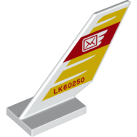Tail Shuttle with 'LK60250' and Envelope Print (White)