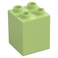 Duplo Brick 2 x 2 x 2 (Yellowish Green)