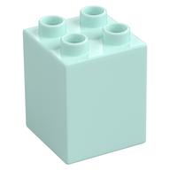Duplo Brick 2 x 2 x 2 (Light Aqua)