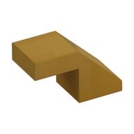 Brick Sloped 45° 2 x 1 with 2/3 Inverted Cutout and no stud (Pearl Gold)