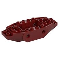 Brick Special 4 x 10 x 1 With 2 Wedges, Pin Holes, 4 x 2 Recessed Center (Dark Red)