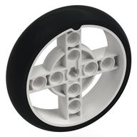 Wheel 57 x 14 with 4 Spokes with 2 Holes and Black Integral Tire (White)