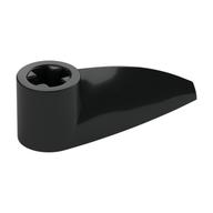 Technic Tooth 1 x 3 with Axle Hole [Hollow Underside] (Black)