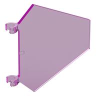 Flag 5 x 6 Hexagonal with U Clips (Trans-Dark Pink)