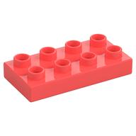 Duplo Plate 2 x 4 (Coral)