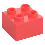 Duplo Brick 2 x 2 (Coral)