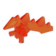 Weapon Blade with Spikes and Two Bars (Trans-Neon Orange)