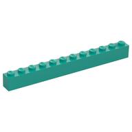 Brick 1 x 12 (Dark Turquoise)