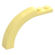 Brick Arch 1 x 6 x 3 1/3 Curved Top (Bright Light Yellow)