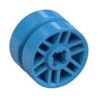 Wheel 14mm D. x 9.9mm with Centre Groove, Fake Bolts and 6 Spokes (Dark Azure)