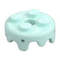 Plate Special Round 2 x 2 with Melting Drops/Icing on Sides (Light Aqua)