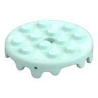 Plate Special Round 4 x 4 with Melting Drops/Icing on Sides (Light Aqua)