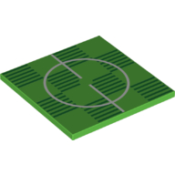 Tile 6 x 6 with Soccer Field, Center Print (Bright Green)