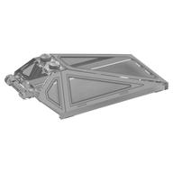 Windscreen 8 x 4 x 2 with Handle and 2 Studs with Light Bluish Gray Cockpit Print (Trans-Clear)