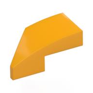 Brick Wedged, Curved 2 x 1 with Stud Notch Right (Bright Light Orange)