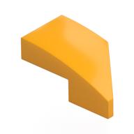 Brick Wedged, Curved 2 x 1 with Stud Notch Left (Bright Light Orange)