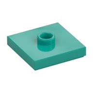 Plate Special 2 x 2 with Groove and Center Stud (Jumper) (Dark Turquoise)