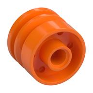 Wheel 18 x 14 with Pin Hole, Fake Bolts and Shallow Spokes (Orange)