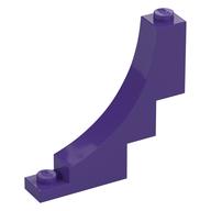 Brick Curved 1 x 5 x 4 Inverted (Dark Purple)