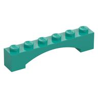 Brick Arch 1 x 6 Raised Arch (Dark Turquoise)