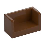 Panel 1 x 2 x 1 with Rounded Corners and 2 Sides (Reddish Brown)