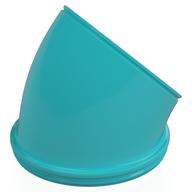 Duplo Ball Tube 45° Turn (Medium Azure)
