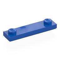 Plate Special 1 x 4 with 2 Studs with Groove [New Underside] (Blue)