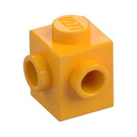 Brick Special 1 x 1 with Studs on 2 Adjacent Sides (Bright Light Orange)