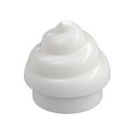 Plate Round 1 x 1 Swirled Top / Poo (White)