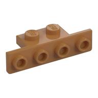 Bracket 1 x 2 - 1 x 4 [Rounded Corners at Bottom, Square Corners at Top] (Medium Nougat)