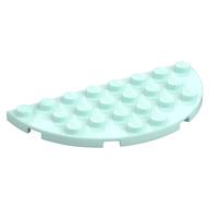 Plate Round Half 4 x 8 (Light Aqua)