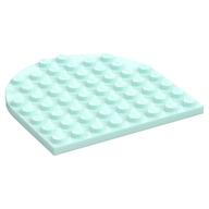 Plate 8 x 8 with Rounded End (Light Aqua)