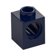 Technic Brick 1 x 1 with Pin Hole (Dark Blue)