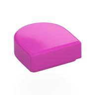 Tile Round 1 x 1 Half Circle (Dark Pink)