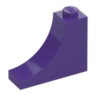 Brick Curved 1 x 3 x 2 Inverted [Inside Bow] (Dark Purple)