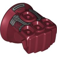 Hand Right, Glove, Infinity Gauntlet with Silver Panels Print (Dark Red)