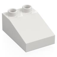 Duplo Brick 3 x 2 Slope 33° (White)