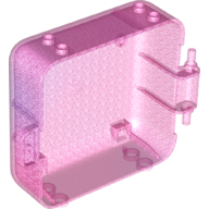 Pod, Square 3 x 8 x 6 2/3 [Male] (Opal Trans-Dark Pink)